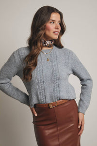 Forte - Textured Cable Stitch Pullover Sweater