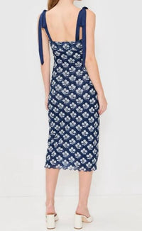 Free People Printed Got Glam Slip Dress in navy combo - women's dress - alternate view