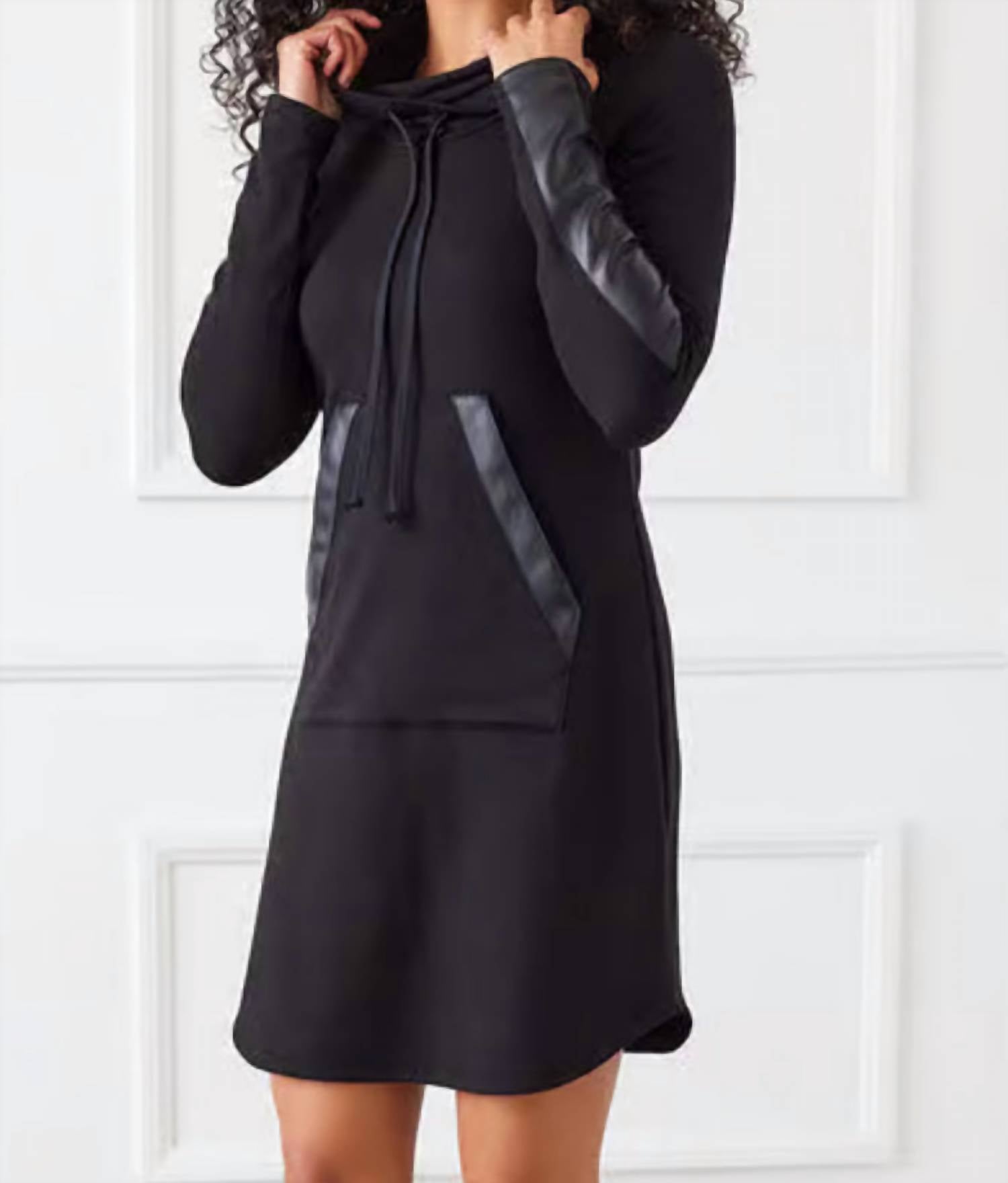 Karen Kane - Faux Leather Patch Dress