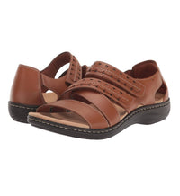 Clarks Women's Laurieann Holly Sandal in tan leather - women's sandal - view 8