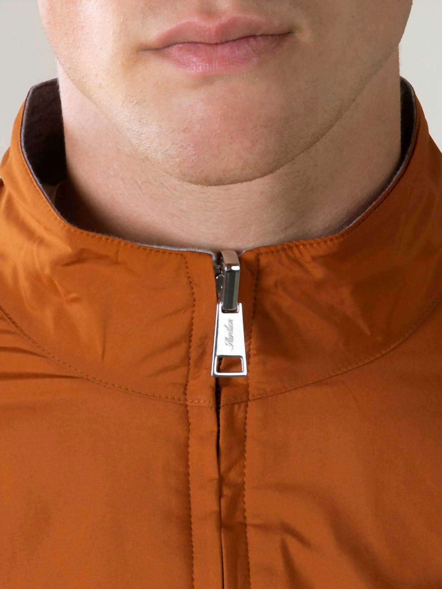 Aurelian Reversible Resort Jacket in rust - men's sweater - alternate view