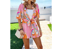 Willows - Festival Print Tie Top and Shorts Set