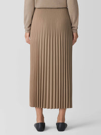 Eileen Fisher - Woven Wool Silk A-line Skirt