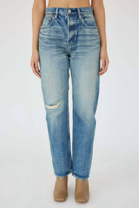 Moussy Mckellar Wide Straight Jeans in blue - women's jeans