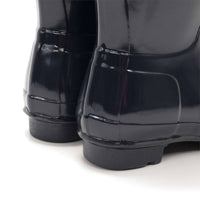 HUNTER Women's Original Short Gloss Rain Boots in navy - women's shoe - view 6