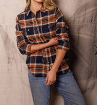 Iron & Resin Women's Quidel Shirt in navy - women's shirt