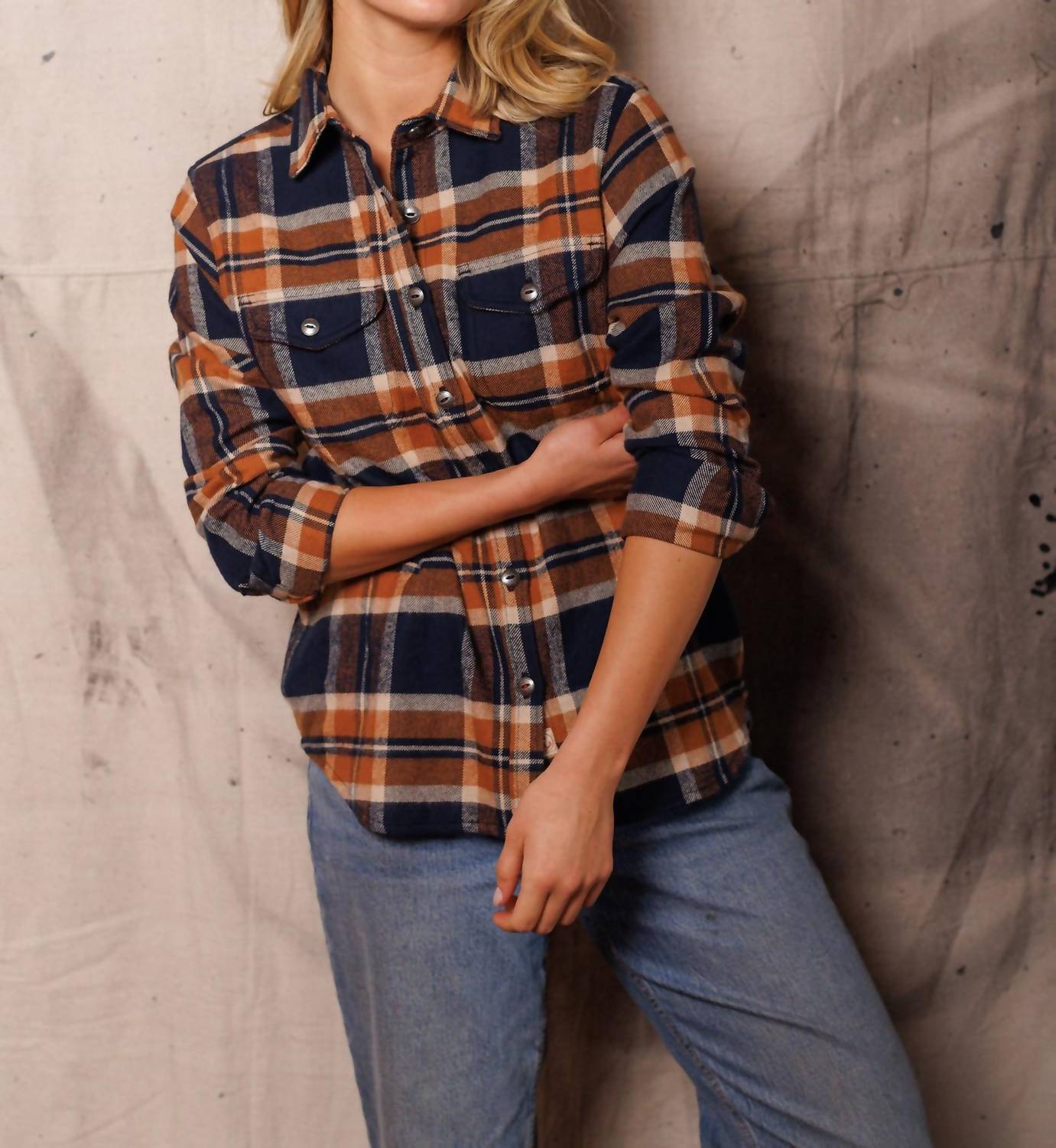 Iron & Resin Women's Quidel Shirt in navy - women's shirt