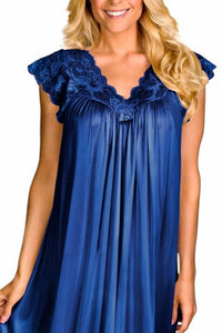 Shadowline Lingerie - Short Lace Cap Sleeve Nightgown
