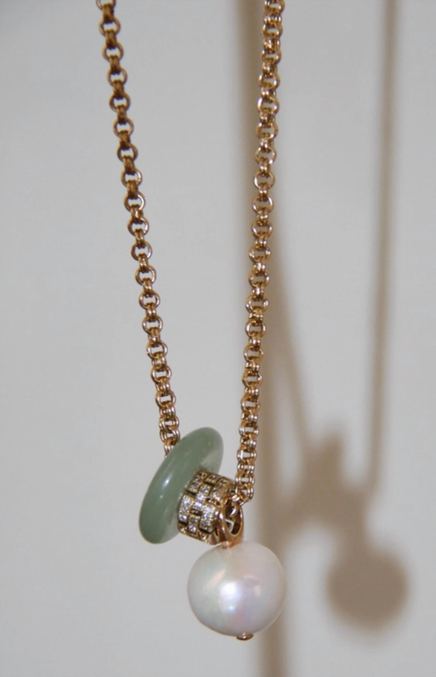By Orly - Women's Jade And Pearl Necklace
