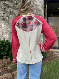 Pol - Varsity Waffle Knit Top