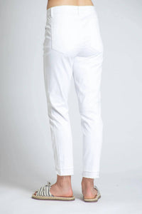 Apny - Double Layer Frayed Tulip Hem Cropped Pants