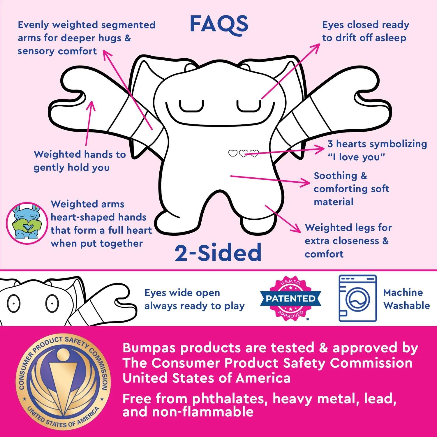 Bumpas - 14" Weighted Plush Toy | Lucky