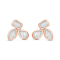 Diana M Jewels - Women's Emerald, Pear & Marquise Lab-Grown Diamond Stud Earrings (6.00 Ct) - Elegant