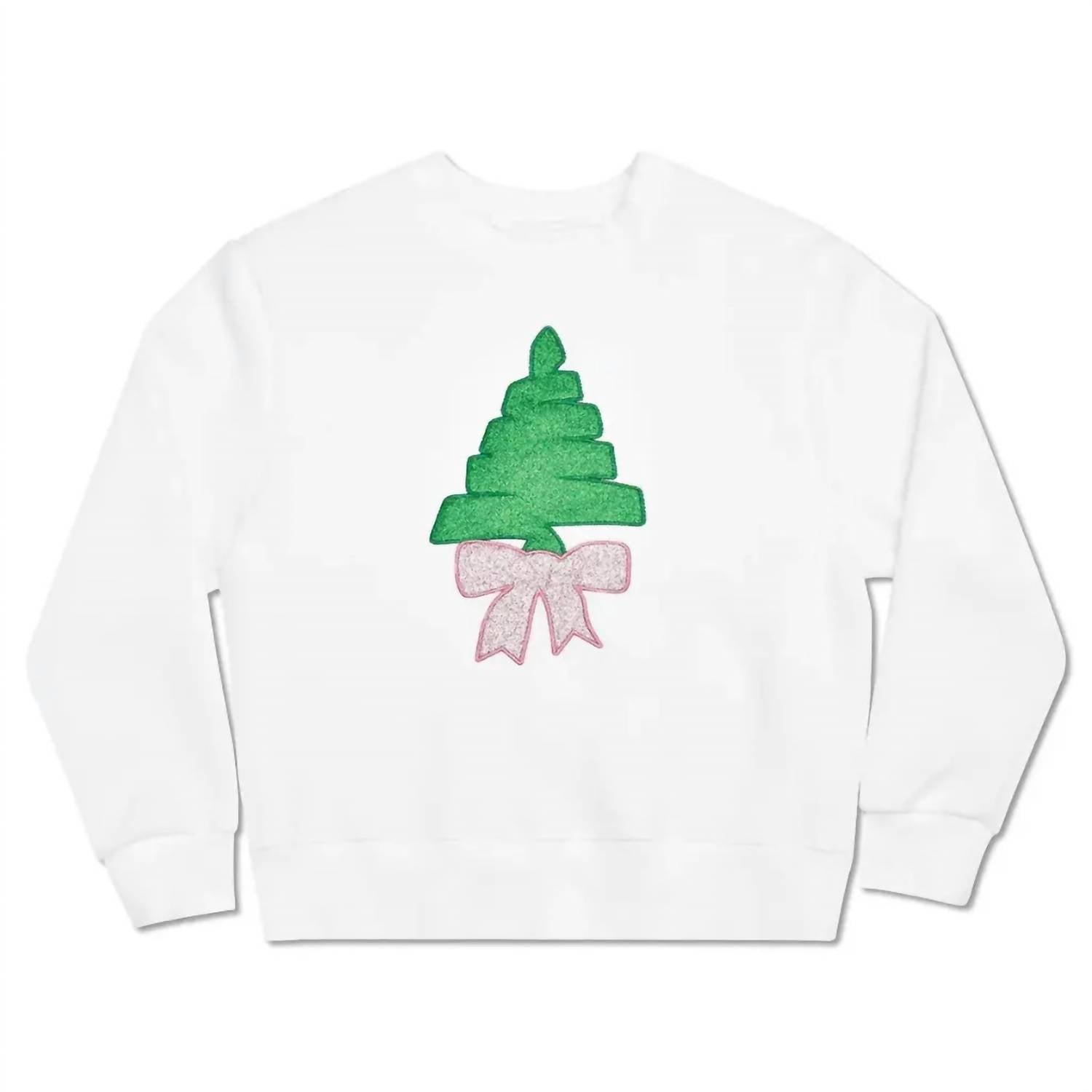 iScream Girls Fancy Tree Sweatshirt in white - kids' shirt