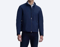 Bugatchi Uomo Water Resistant Bomber Jacket in navy - men's jacket