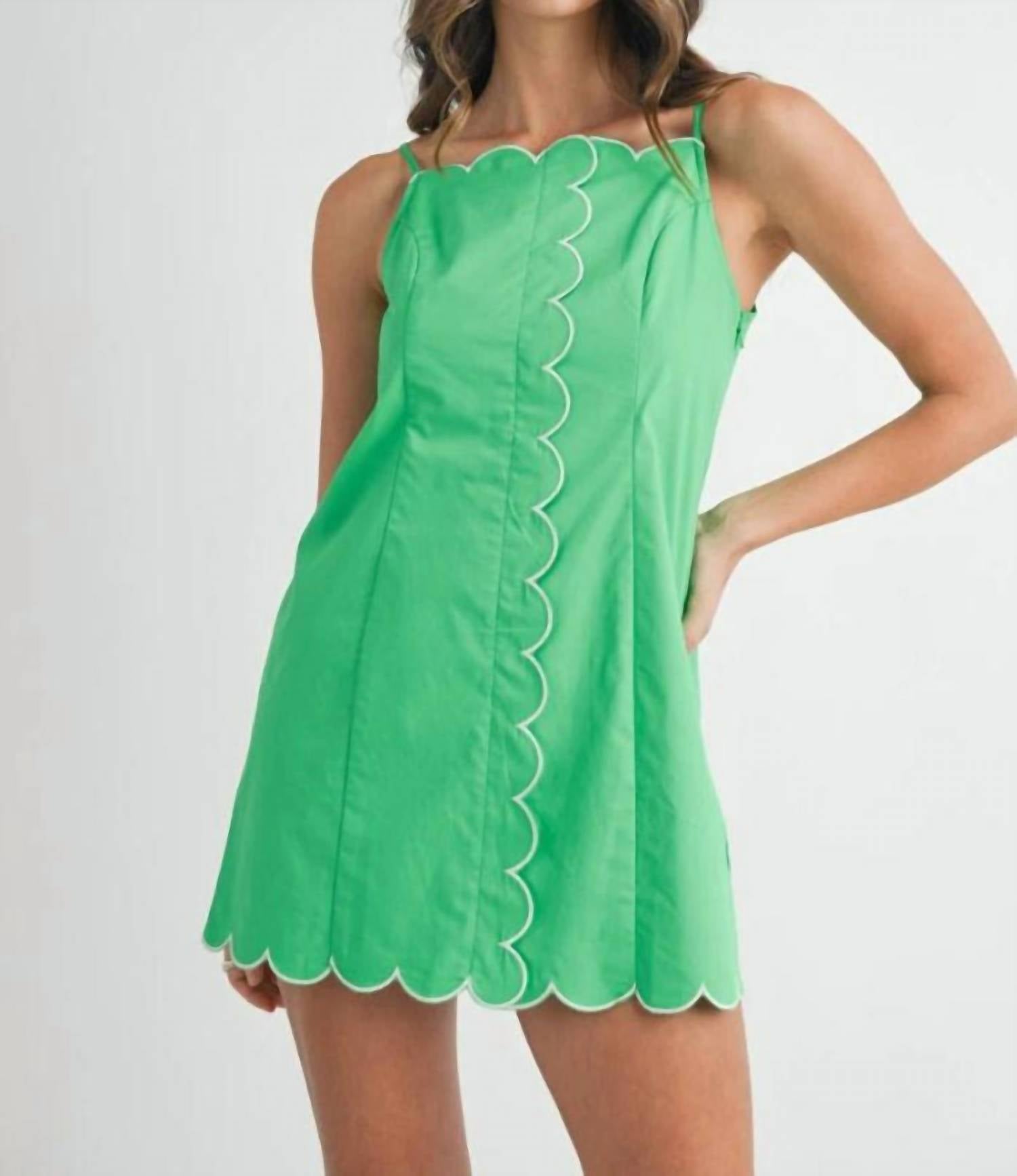 Mable - Scallop Mini Dress