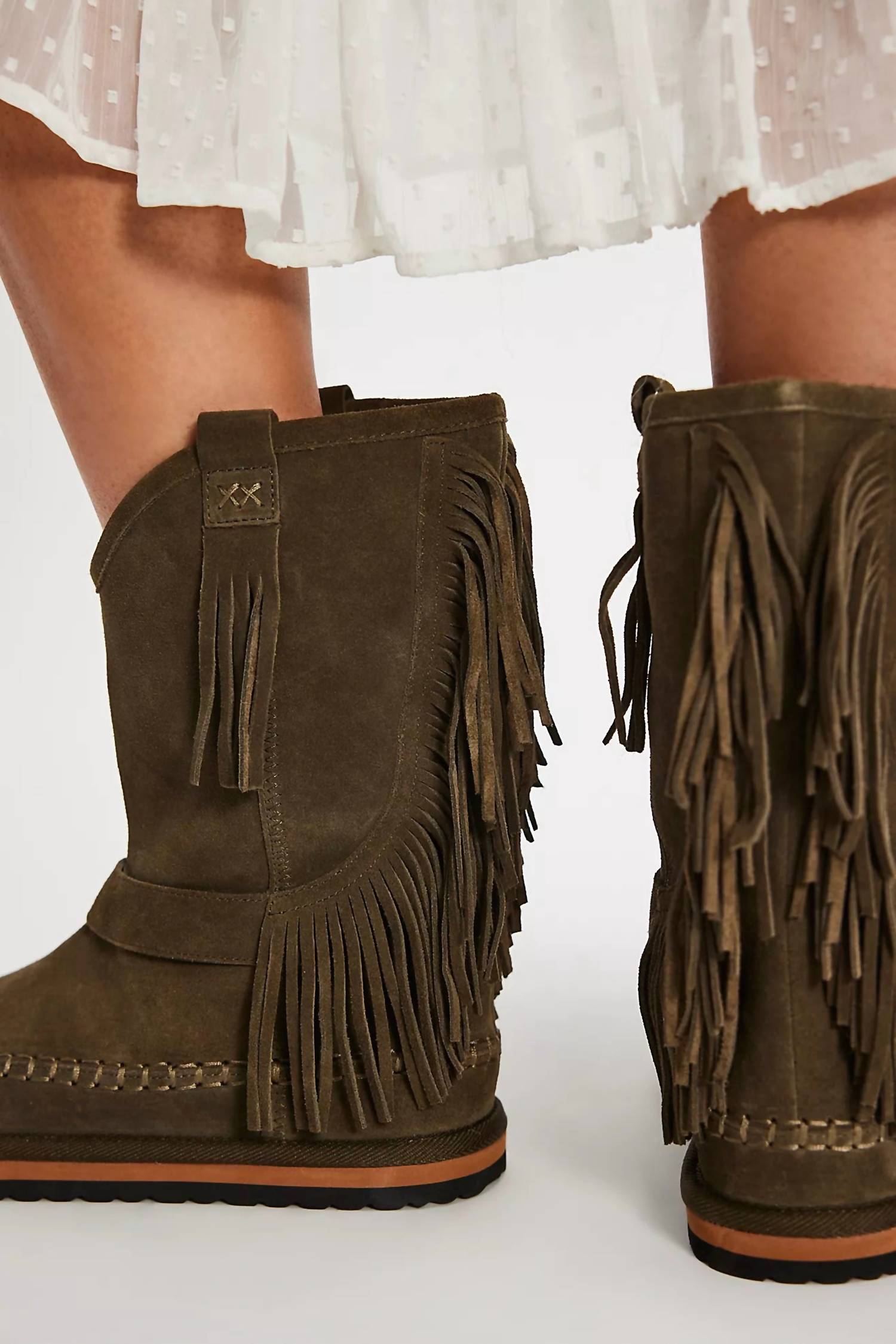 Free People - Women's Faye Fringe Pull-on Boots