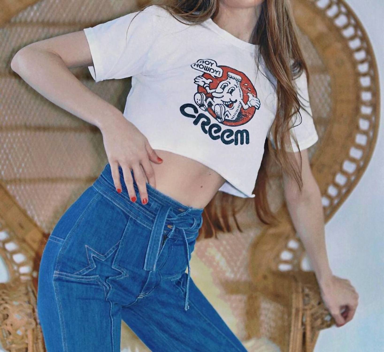 Stoned Immaculate - Star Bell Flare Leg Jeans