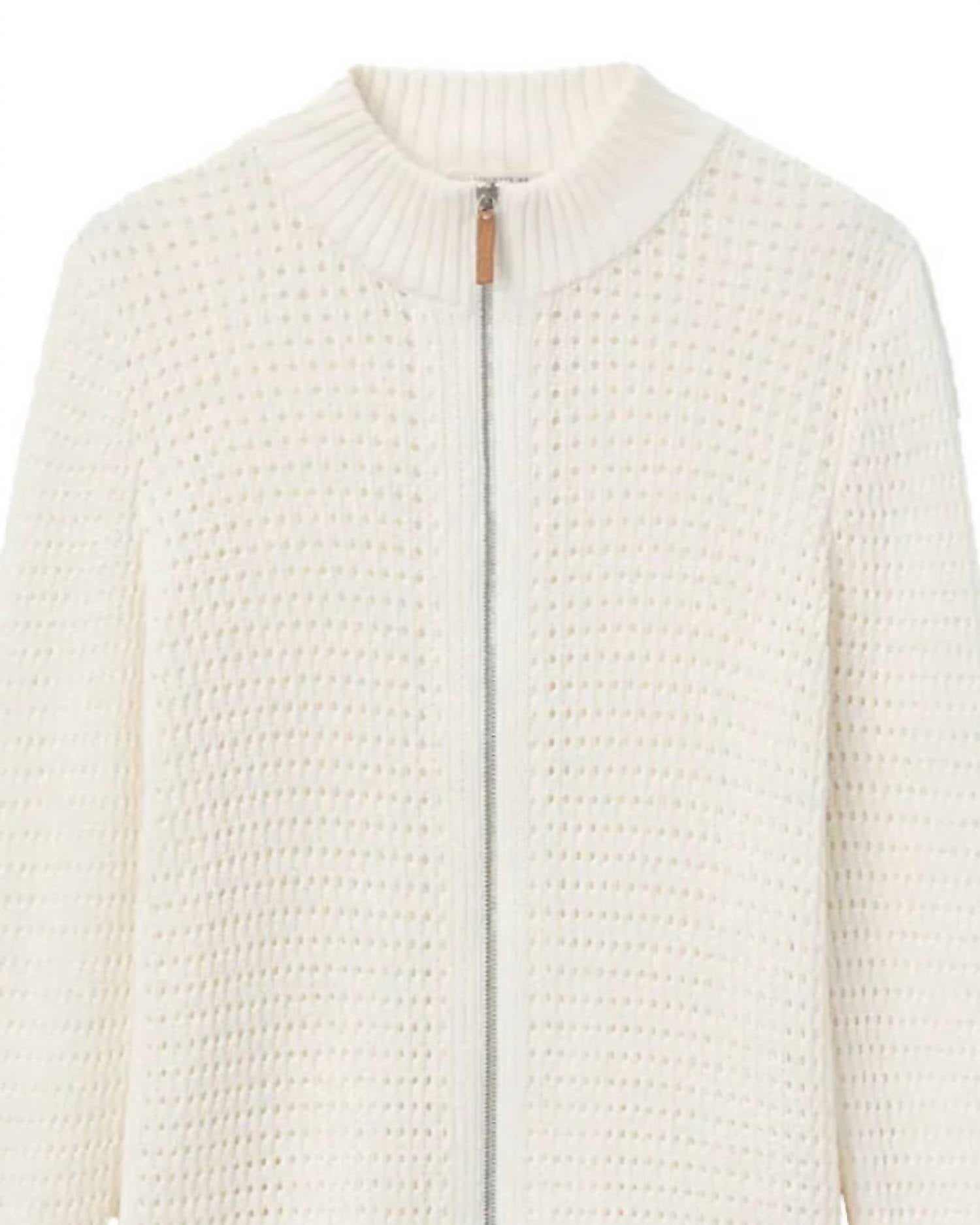 Lafayette 148 - Women's Open Knit Bomber Cardigan