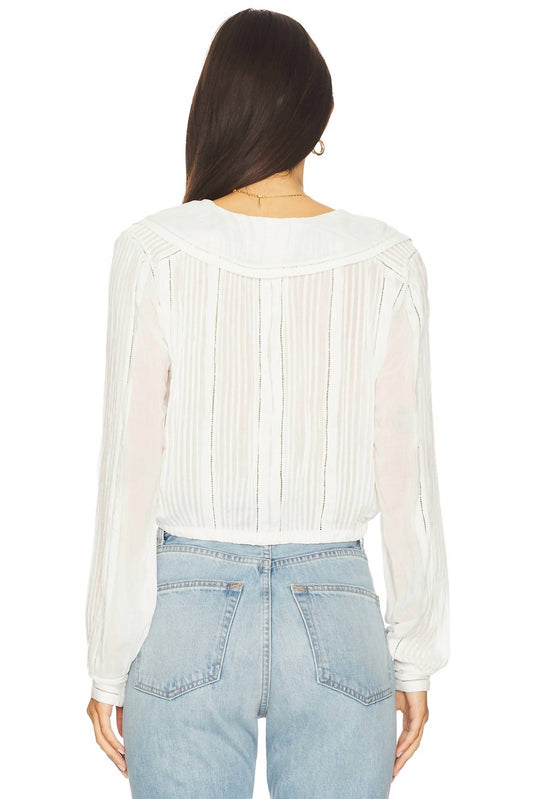 Favorite Daughter - Cropped Button Down Daisy Top