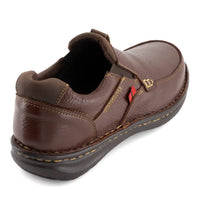 Andrea Men's Leather Loafer in dark brown - men's loafer - detail view