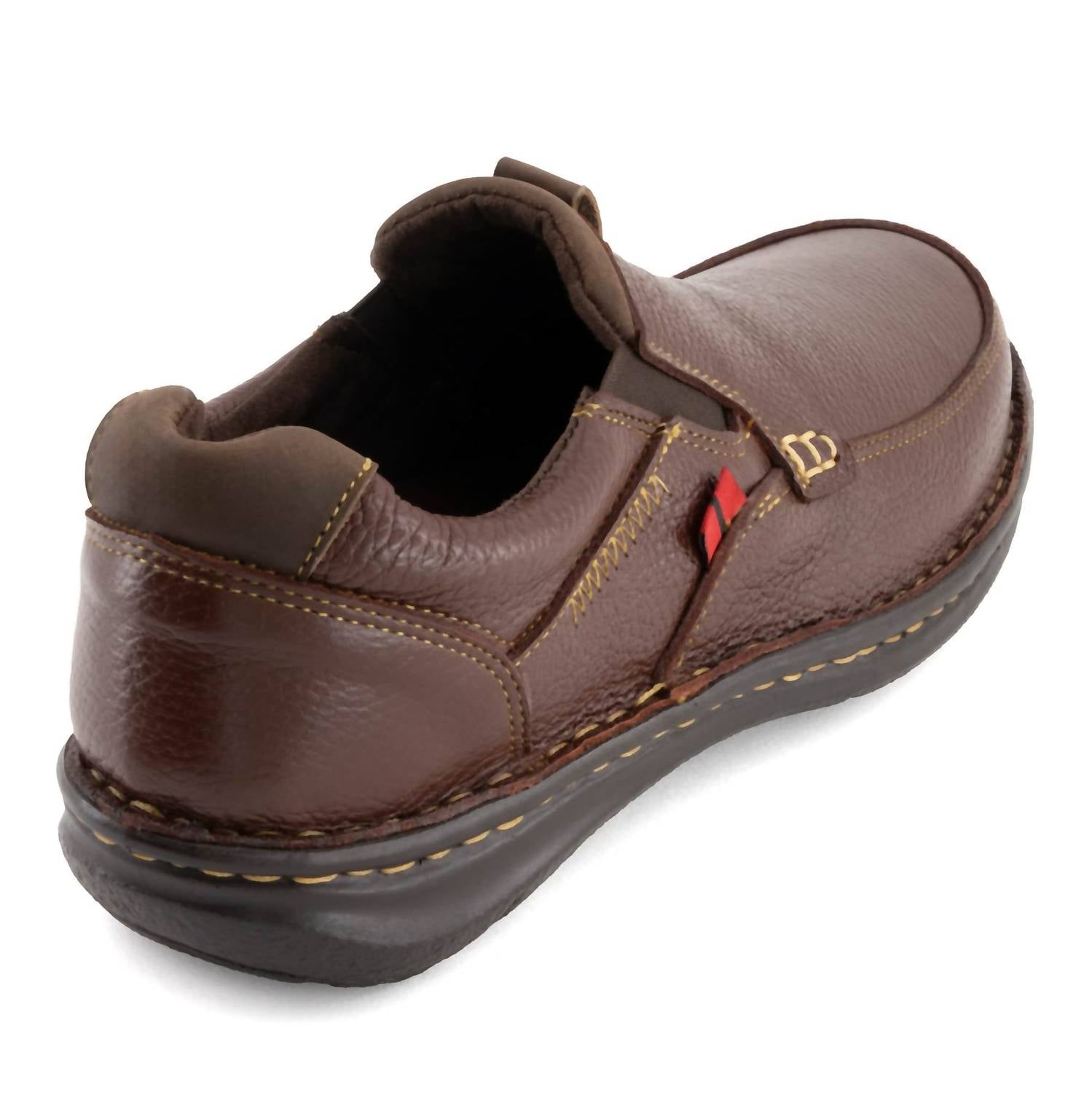 Andrea Men's Leather Loafer in dark brown - men's loafer - detail view