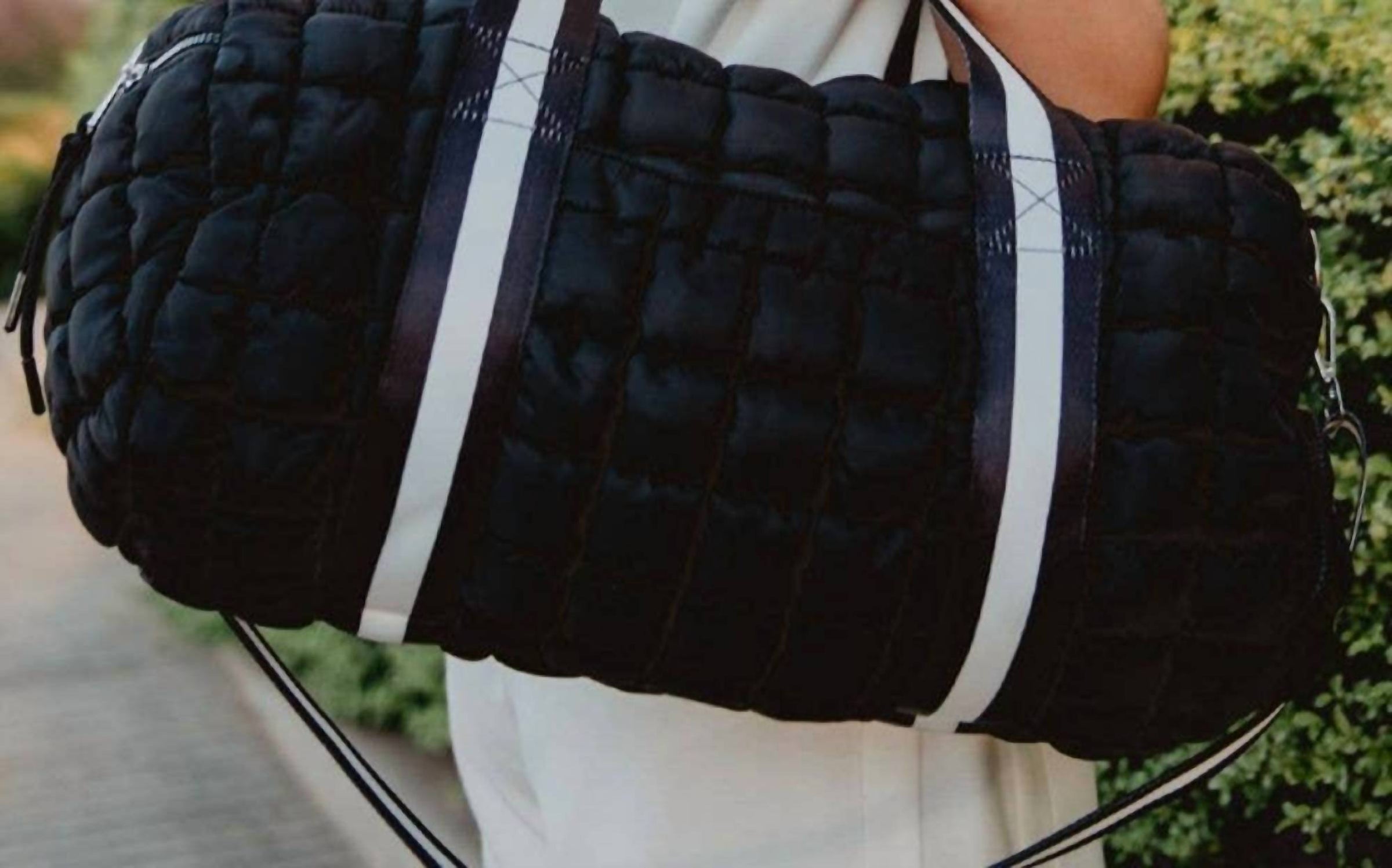 Katydid - Women's Striped Quilted Duffel Weekender Bag