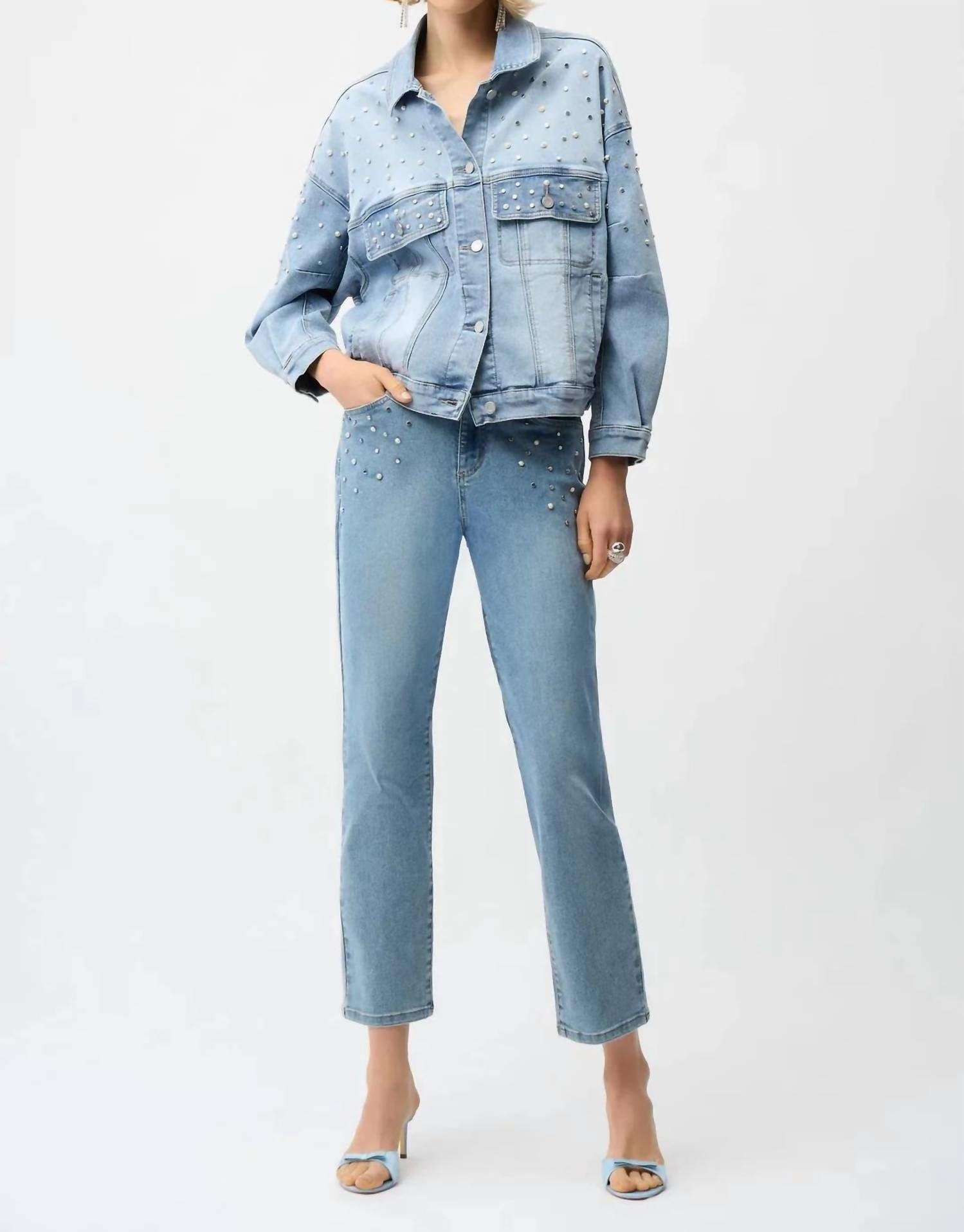 Joseph Ribkoff - Pearls And Studs Oversized Jacket