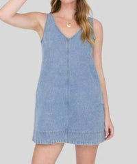 Blu Pepper - Dara Washed Denim Mini Dress