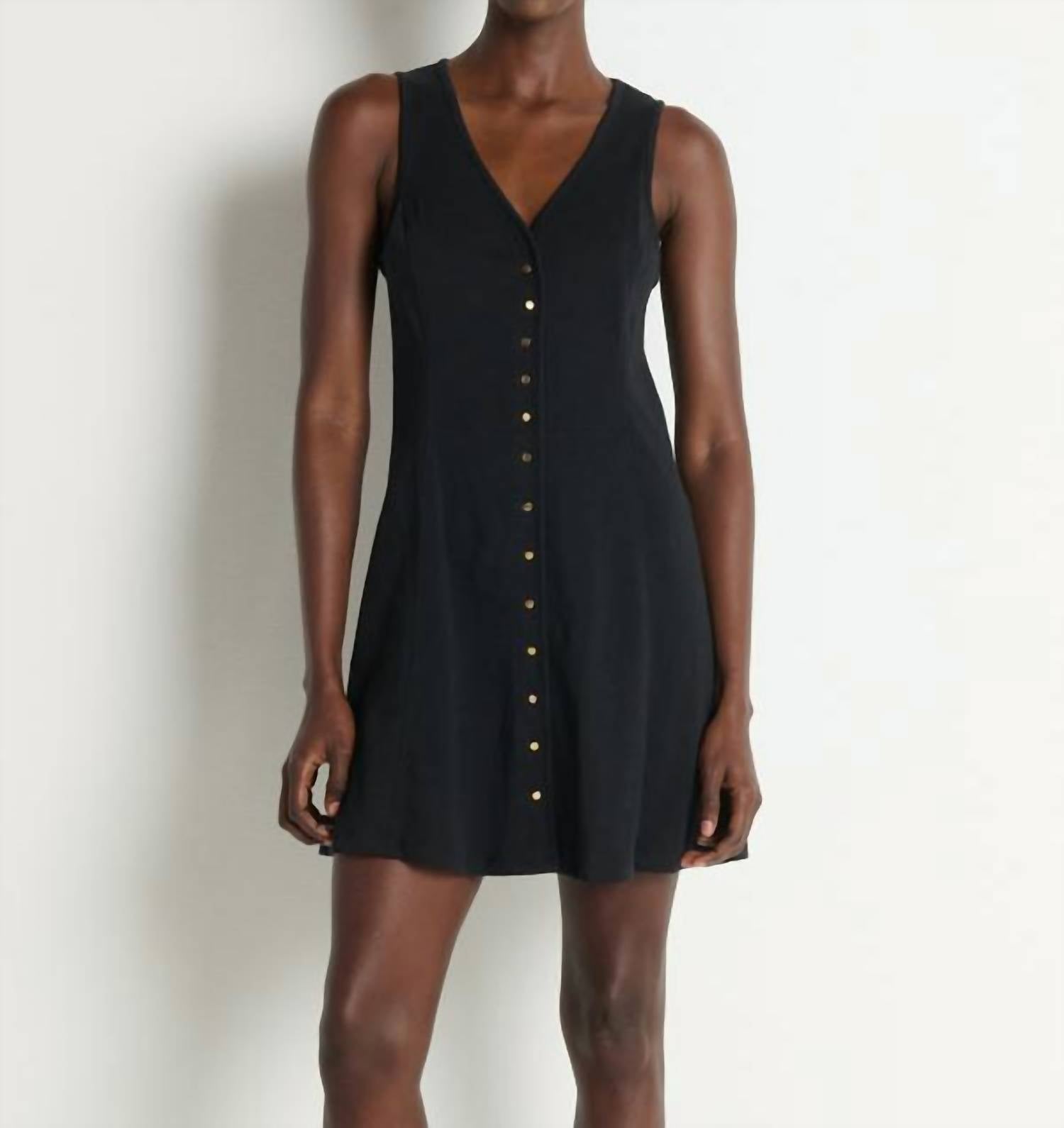 Nation LTD Tierra mini dress in jet black - women's dress