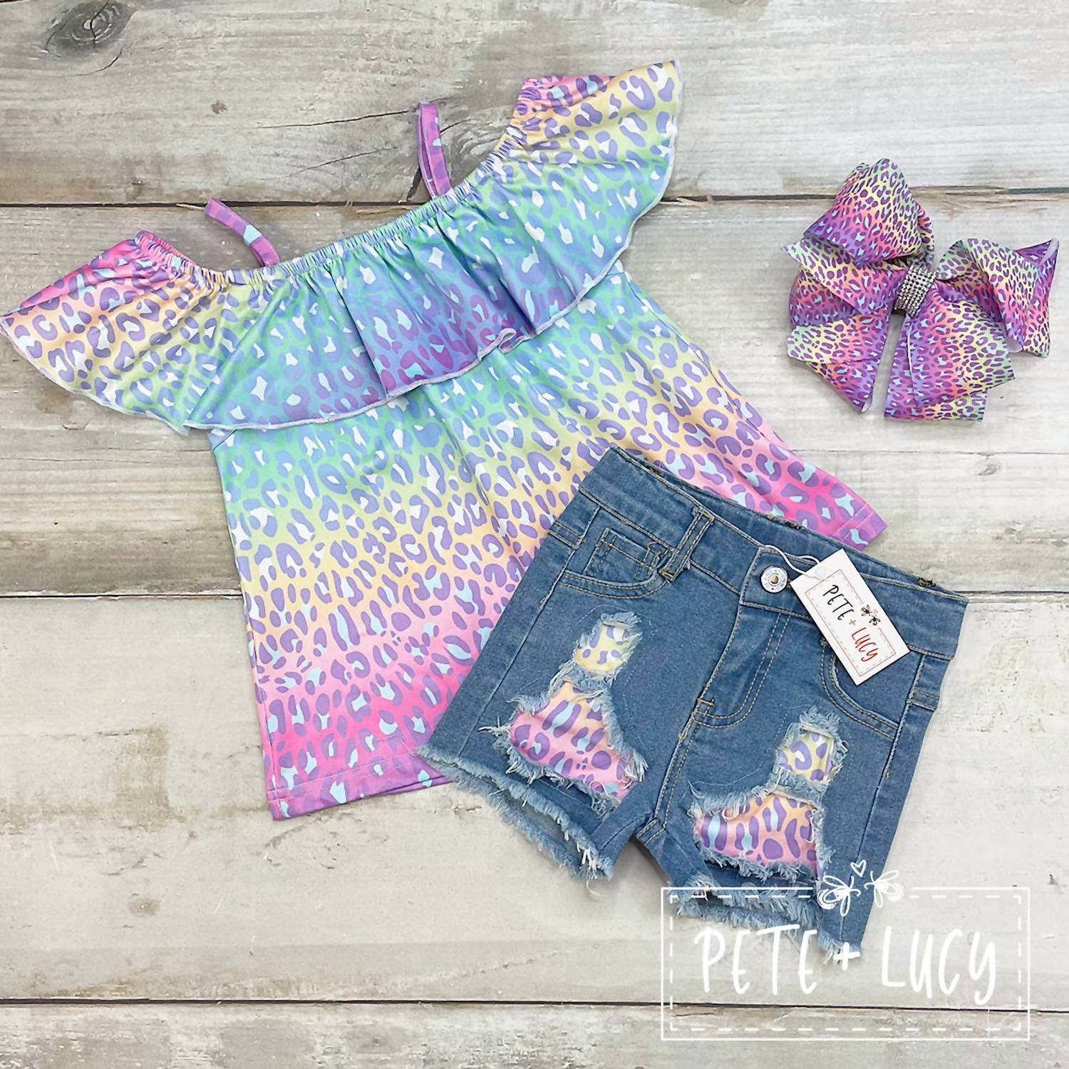 Girls' Jungle short set