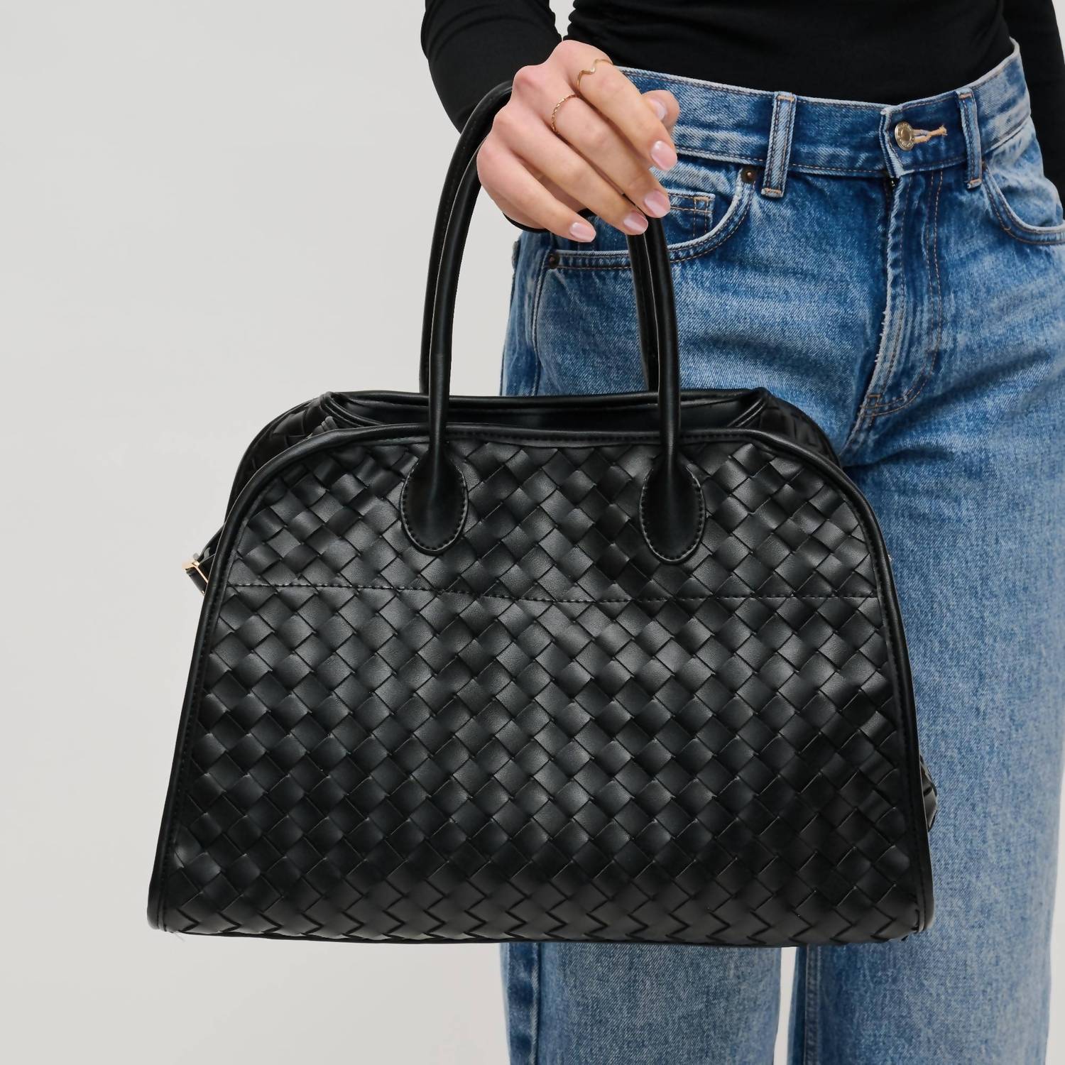 Urban Expressions - Women's Rhonda Woven Vegan Leather Tote Bag