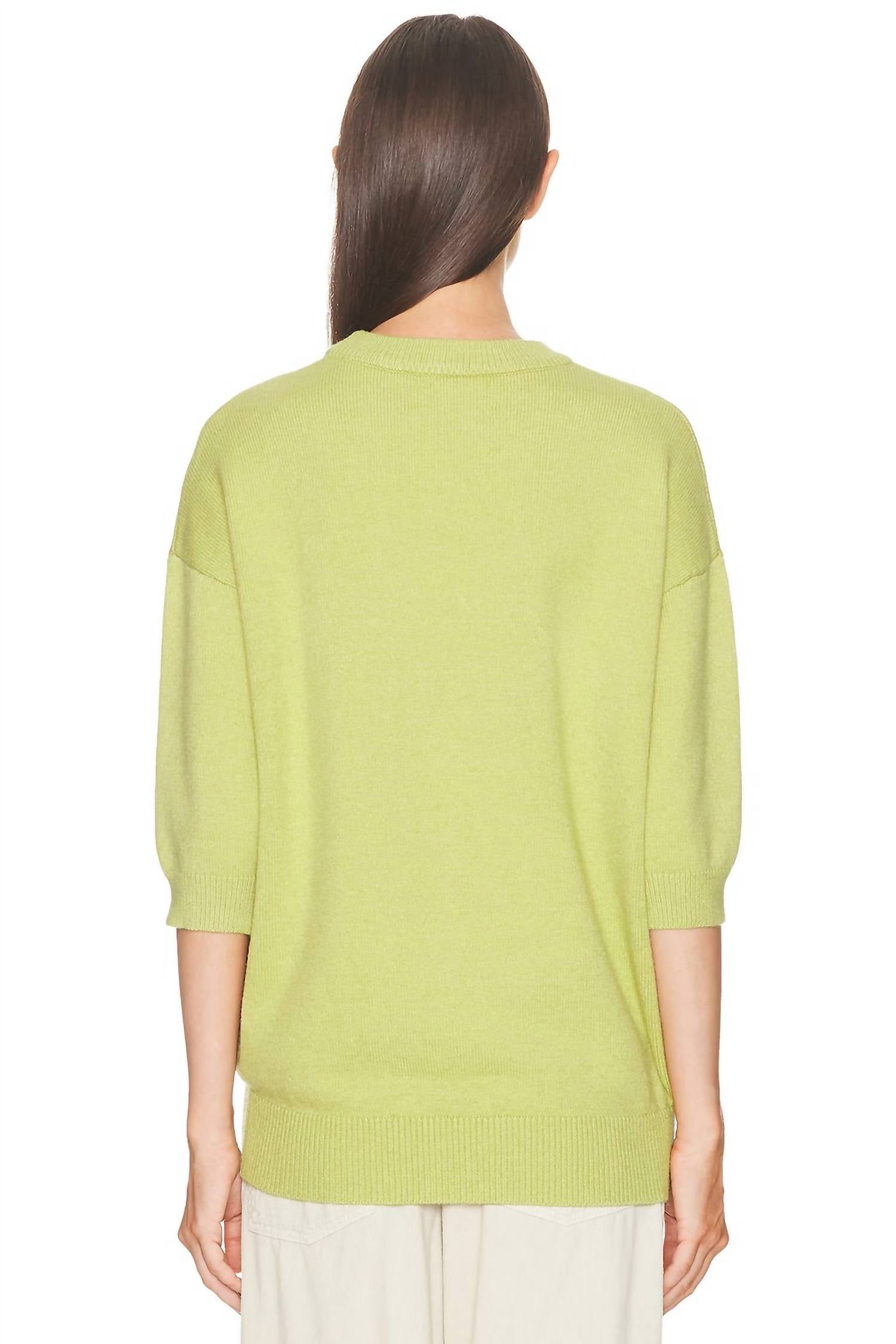 SER.O.YA Jacey Sweater in green tea - women's sweater - detail view