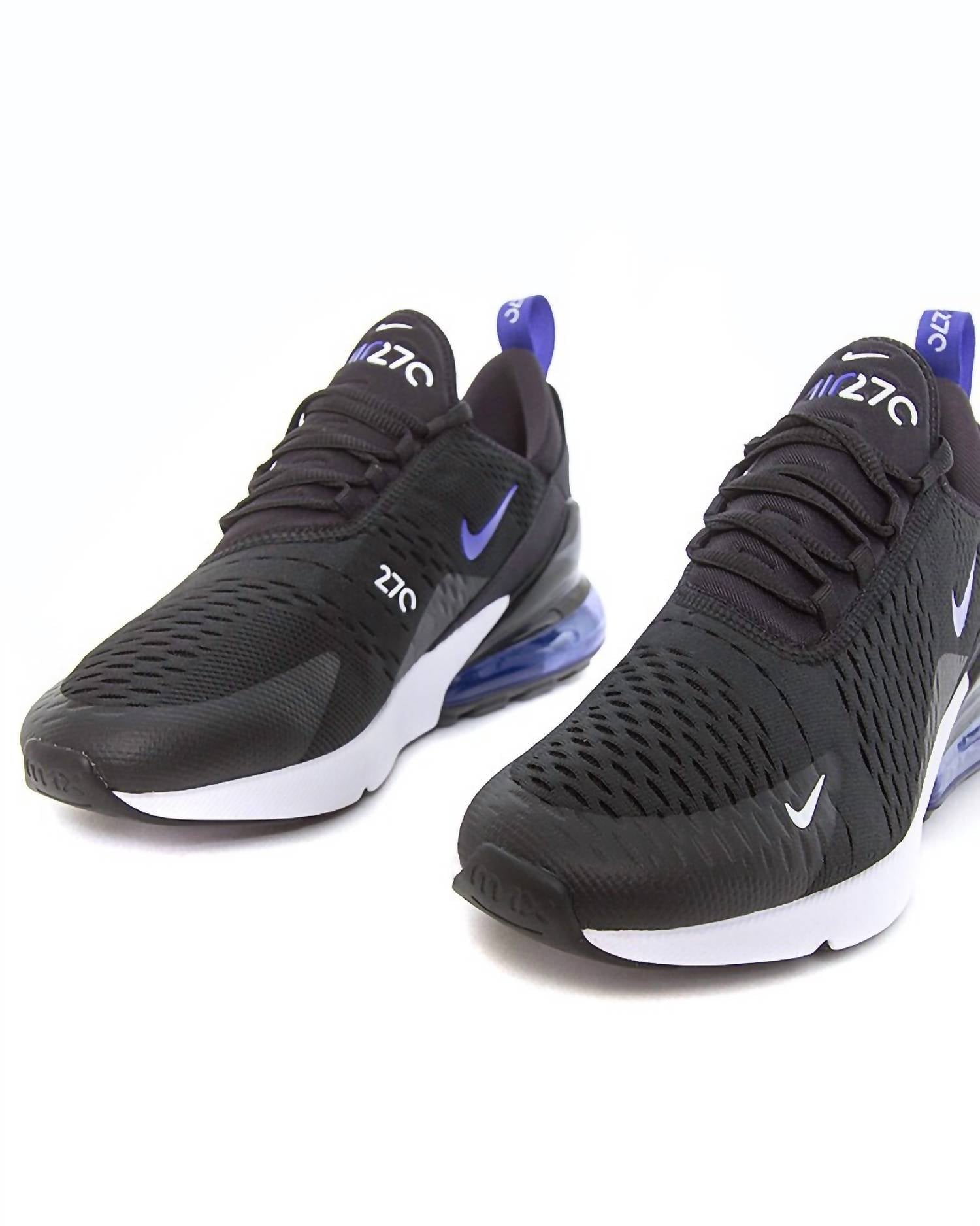 NIKE Men's Air Max 270 Essential Running Shoes in black purple - men's shoe - view 4
