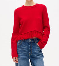 BAUM UND PFERDGARTEN Chevy Crewneck Sweater in red - women's sweater