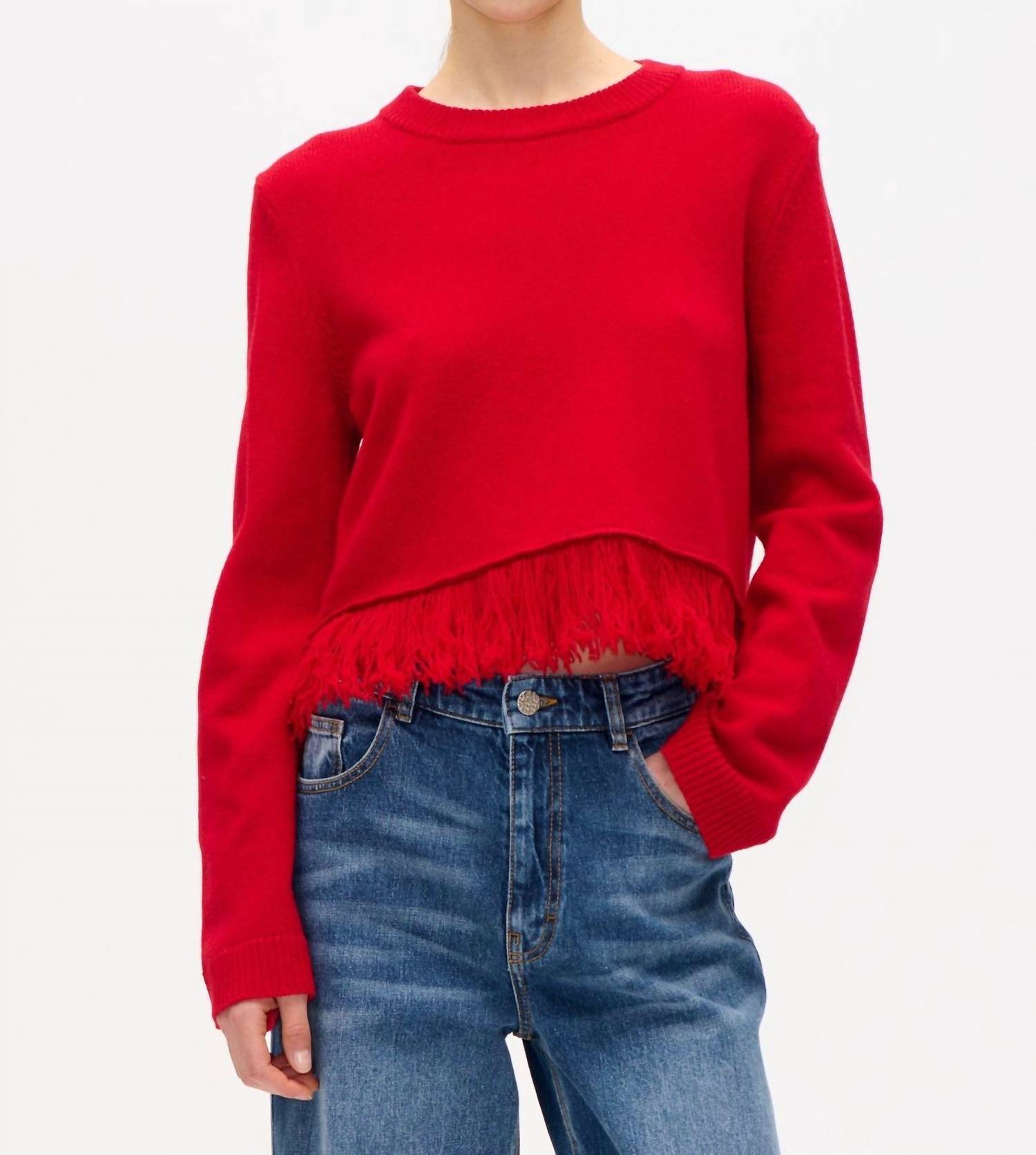BAUM UND PFERDGARTEN Chevy Crewneck Sweater in red - women's sweater