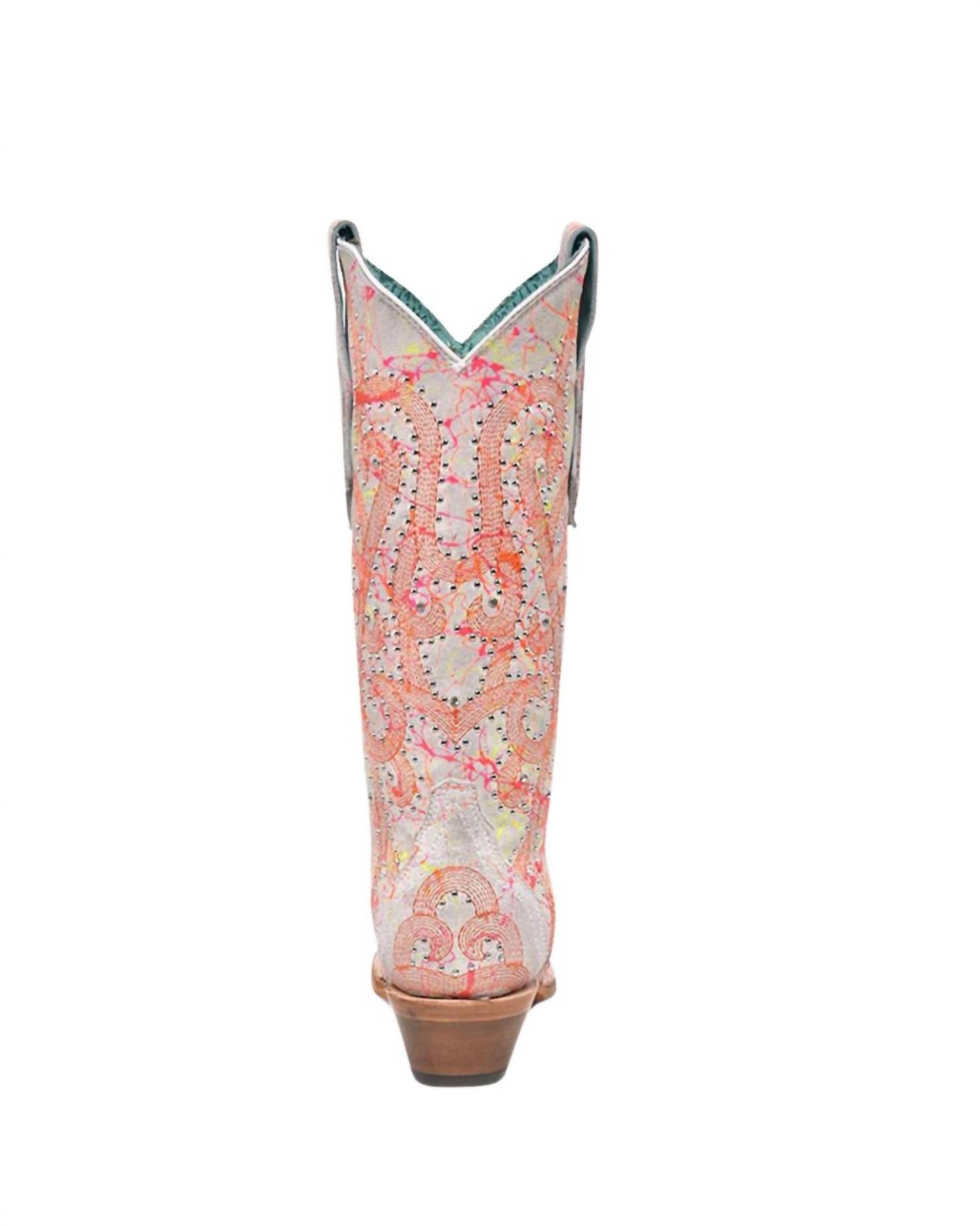 Corral - Women's Neon Black Light Snip Toe Boots
