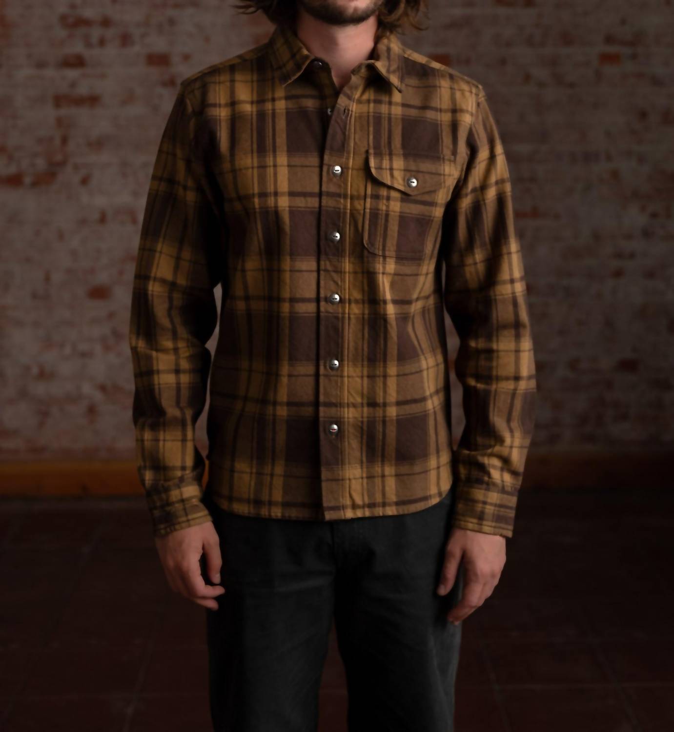 Iron & Resin Men's Slab Shirt in brown - men's shirt