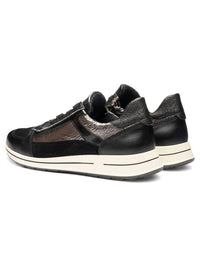 Ara Women's Obsidian Sneaker in black steel - women's sneaker - alternate view