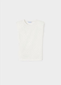 Mayoral - Padded Shoulder Mini Stud Tank Top