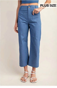 Gigio - Ankle Cropped Summer Denim Pants - Plus