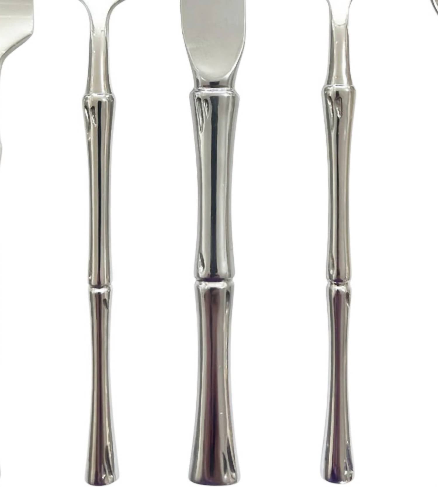 Godinger - Rattan Mirrored 20 Piece Flatware Set