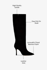 Larroude Women's Kate Hi Stiletto Pointed Toe Boots in black - women's shoe - view 5
