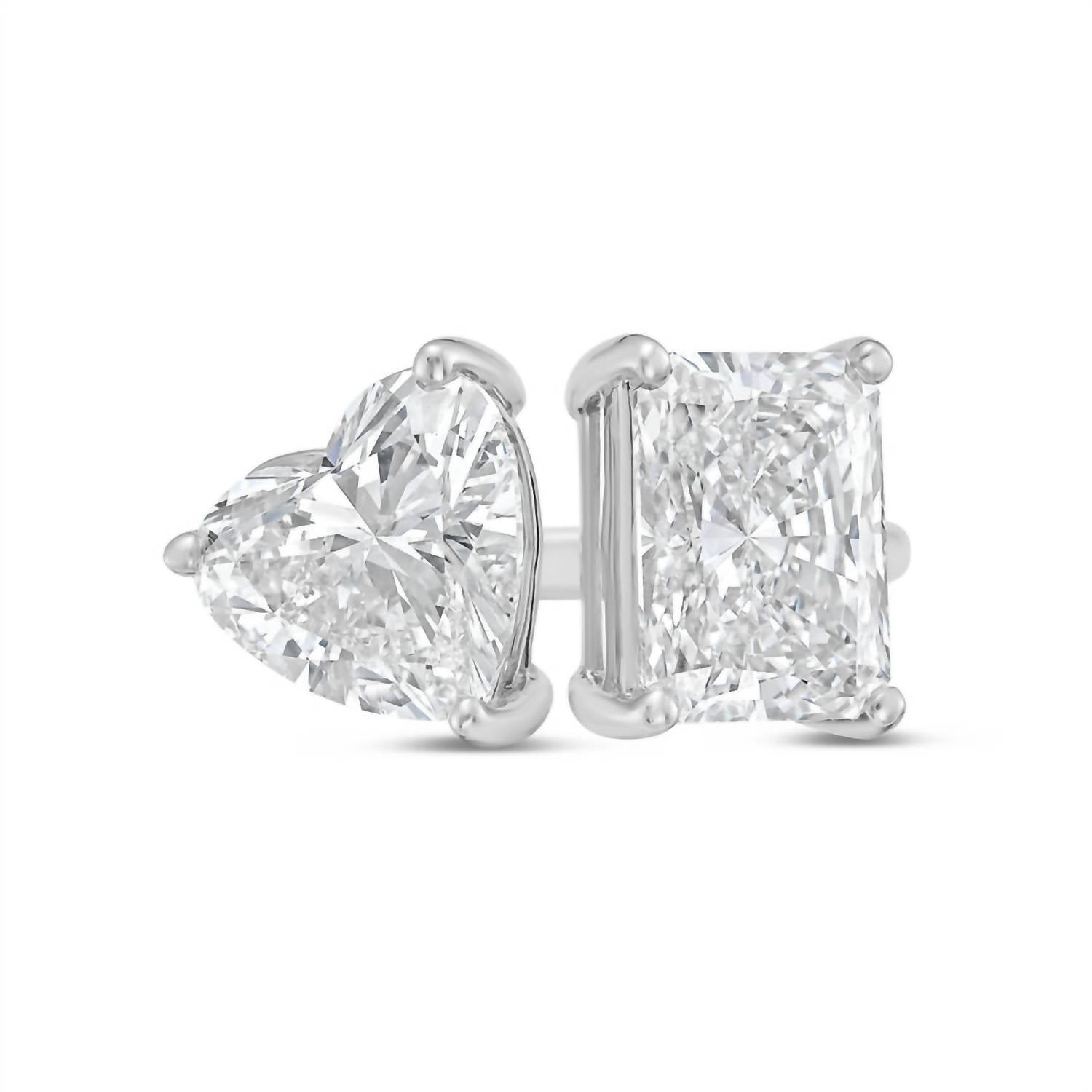 Diana M Jewels - Women's Radiant & Heart Lab-Grown Diamond Fashion Ring (5.00 Ct) - Statement