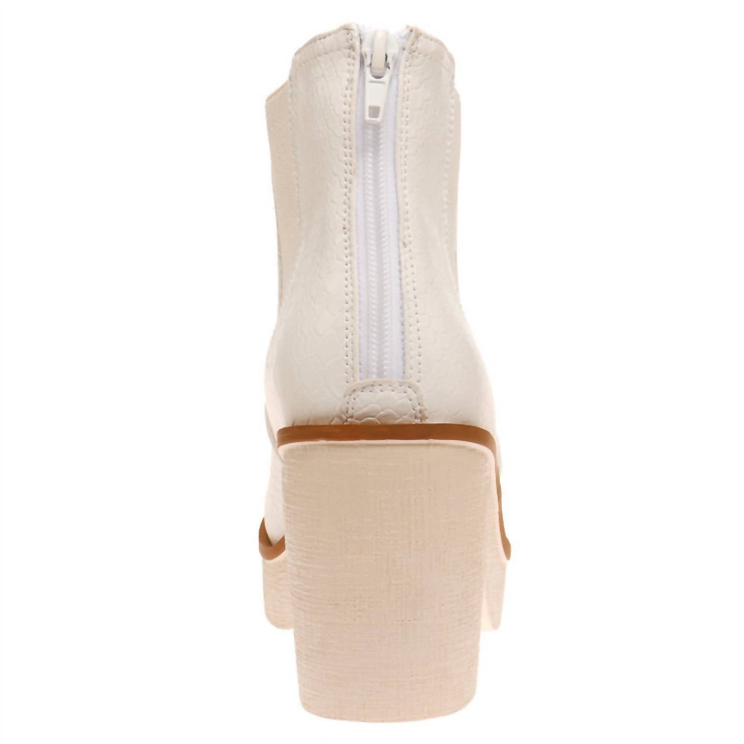 OLEM Women's Make It Right Boots in white - women's shoe - detail view