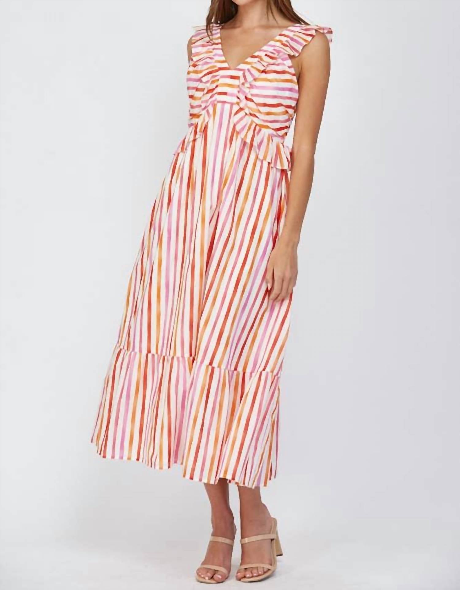 Fate - Sorbet Striped Maxi Dress