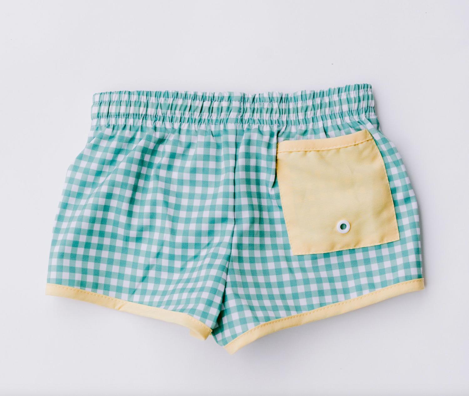 Love, George - Kid's Gingham Swim Trunk