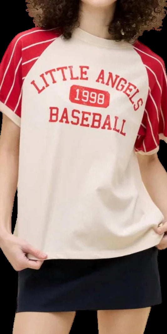 Daydreamer - Little Angels Baseball Raglan Short Sleeve Tee