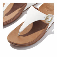 Fitflop - Women's Lulu Crystal Buckle Leather Toe Post Sandals