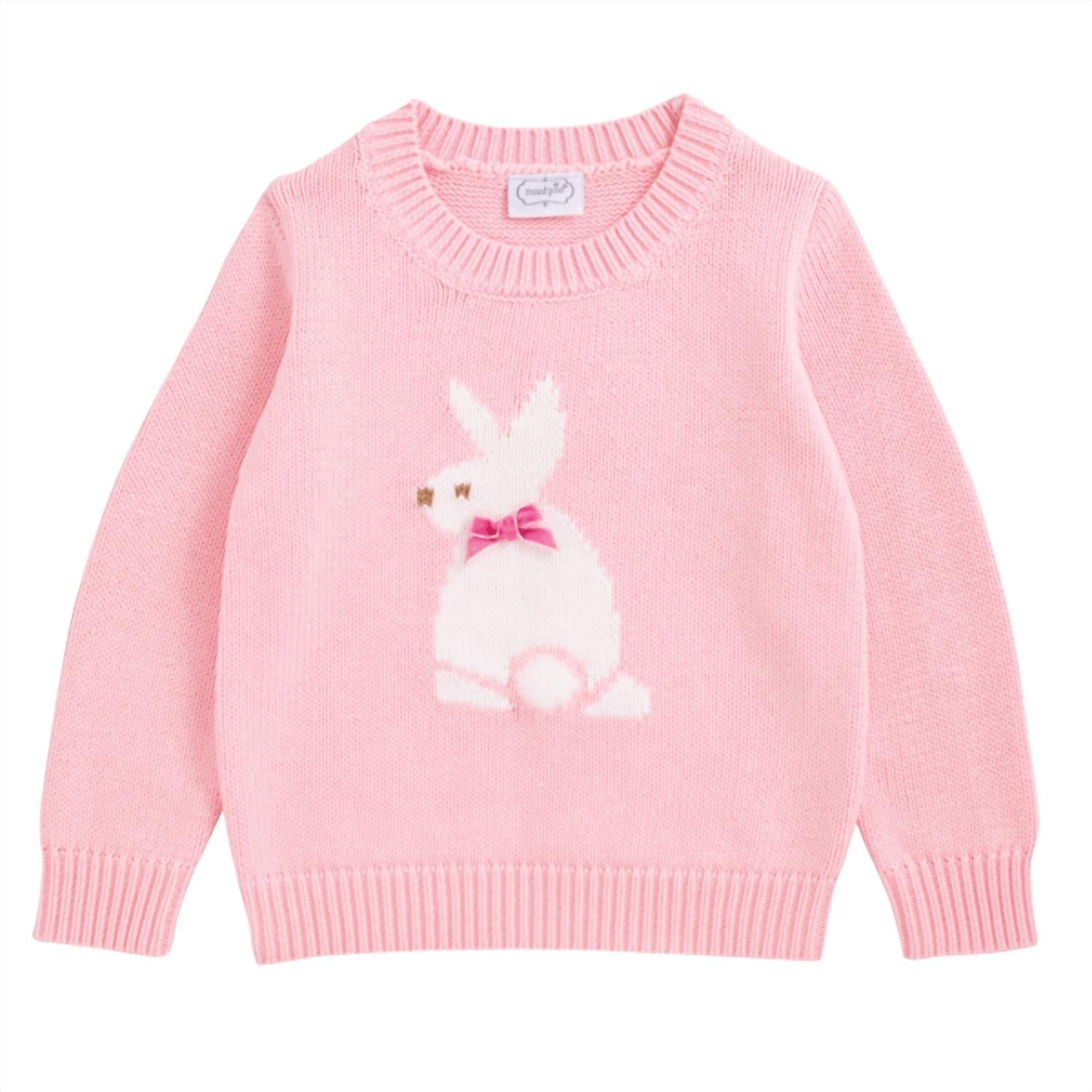 Mudpie - Girl's Crew Neck Bunny Sweater